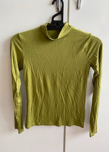 Yeşil Balıkçı Yaka İnce Bluz - Görsel 3