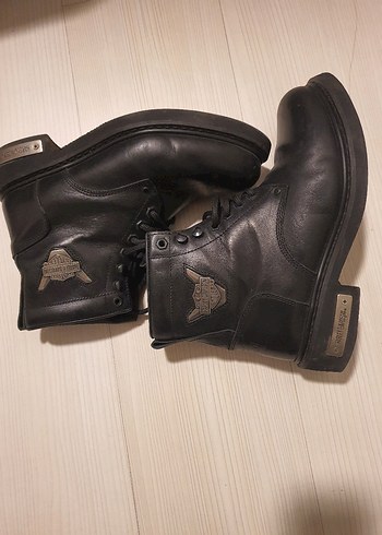 Erkek Siyah Deri Biker Botları - Görsel 5