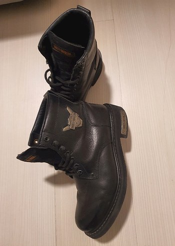 Erkek Siyah Deri Biker Botları - Görsel 3