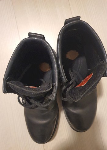 Erkek Siyah Deri Biker Botları - Görsel 4