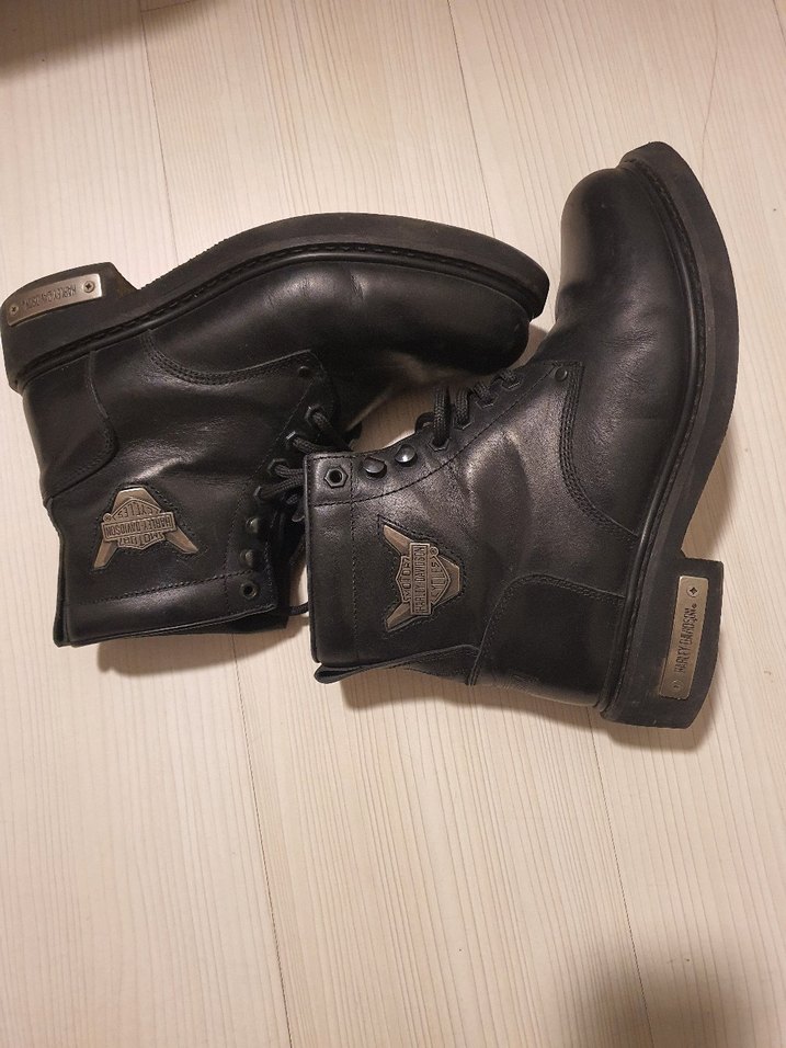 Erkek Siyah Deri Biker Botları - Görsel 5