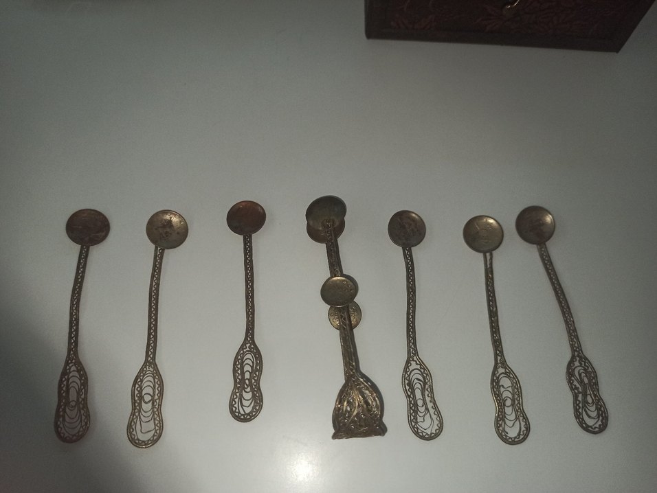 antika telkari işlemeli Osmanlı dönemi kaşık - Görsel 4