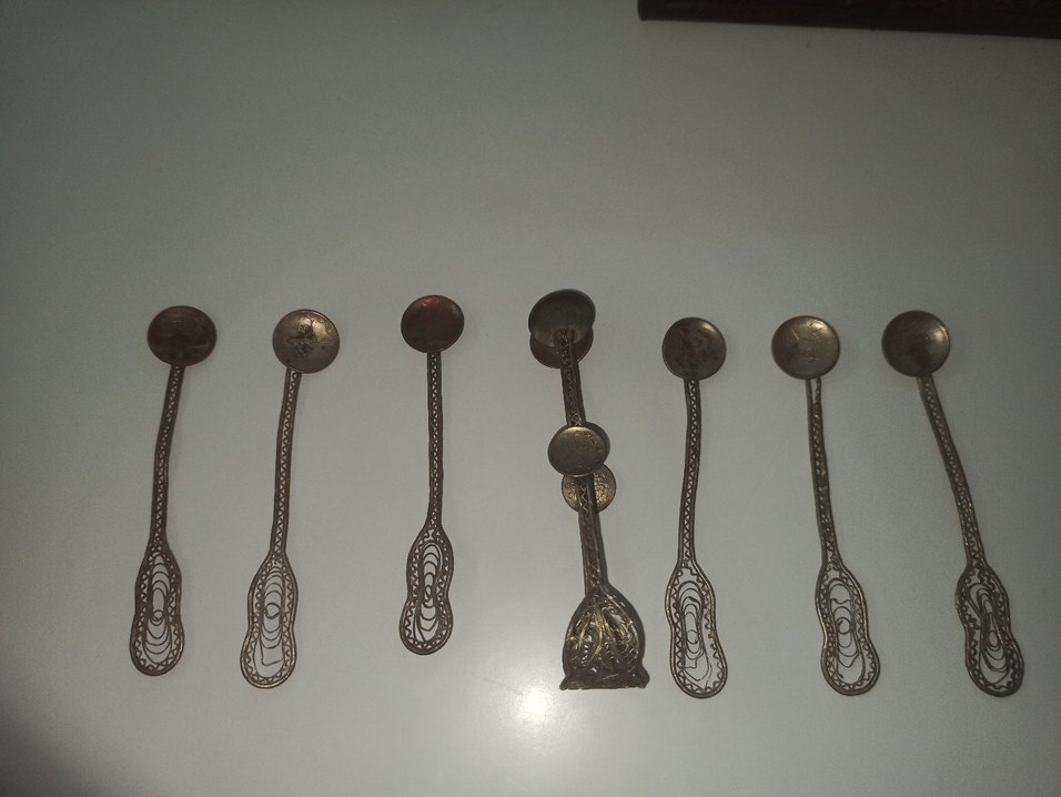 antika telkari işlemeli Osmanlı dönemi kaşık - Görsel 2