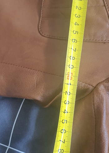 Düğmeli Kahverengi Deri Kadın Ceket - Görsel 5