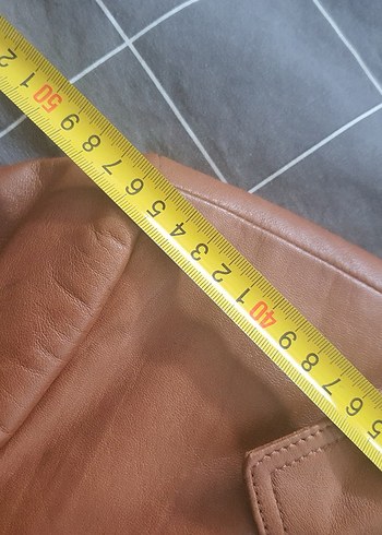 Düğmeli Kahverengi Deri Kadın Ceket - Görsel 6