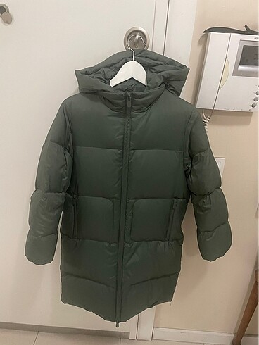 Zara ZARA 11/12 yaş kız çocuk kuş tüyü uzun mont