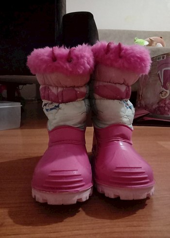 Diğer Kız Çocuk Pembe Peluş Detaylı Baskılı Bot