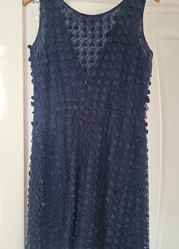 Mudo Collection Lacivert Desenli Elbise  L Beden - Görsel 2