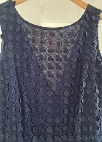 Mudo Collection Lacivert Desenli Elbise  L Beden - Görsel 4