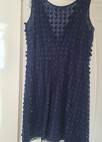 Mudo Collection Lacivert Desenli Elbise  L Beden - Görsel 5