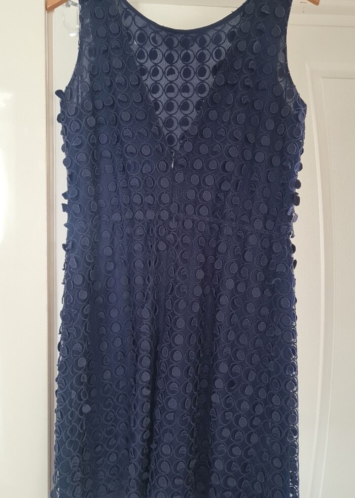 Mudo Collection Lacivert Desenli Elbise  L Beden - Görsel 2
