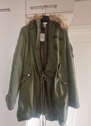 Bershka 3ü 1 Arada Mont Yağmurluk / Trençkot / Parka - Görsel 13