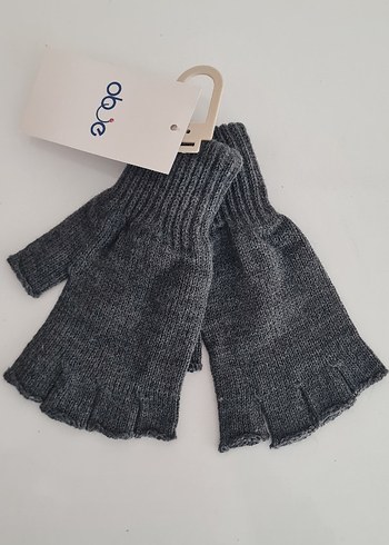 Obje Marka Parmaksız Eldiven  Antrasit - Görsel 8