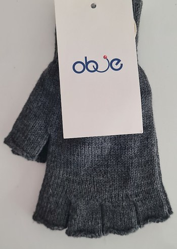 Obje Marka Parmaksız Eldiven  Antrasit - Görsel 4