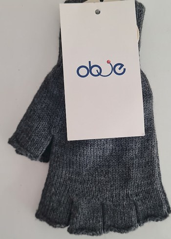 Obje Marka Parmaksız Eldiven  Antrasit - Görsel 3