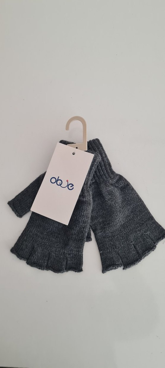 Obje Marka Parmaksız Eldiven  Antrasit - Görsel 5