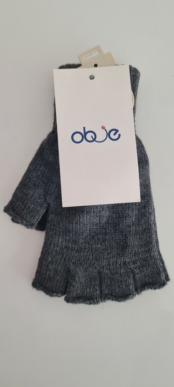 Obje Marka Parmaksız Eldiven  Antrasit - Görsel 4