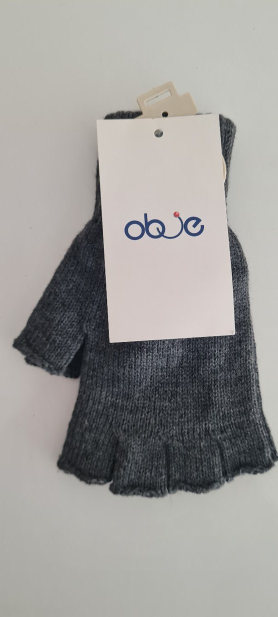 Obje Marka Parmaksız Eldiven  Antrasit - Görsel 3