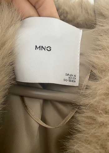 Bej Kadın Suni Kürk Kaban - Görsel 3