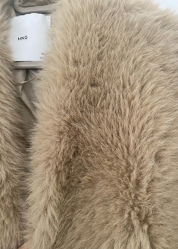 Bej Kadın Suni Kürk Kaban - Görsel 6