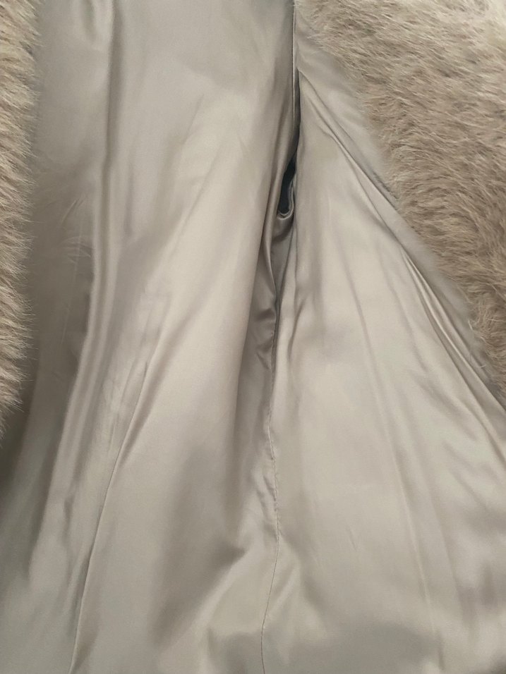 Bej Kadın Suni Kürk Kaban - Görsel 5