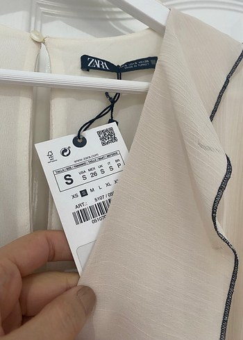 Bej V Yakalı Fırfırlı şifon Tulum - Görsel 2