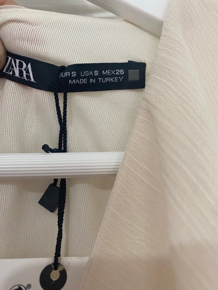 Bej V Yakalı Fırfırlı şifon Tulum - Görsel 3