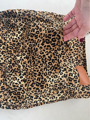  Beden çeşitli Renk Leopar shopper çanta