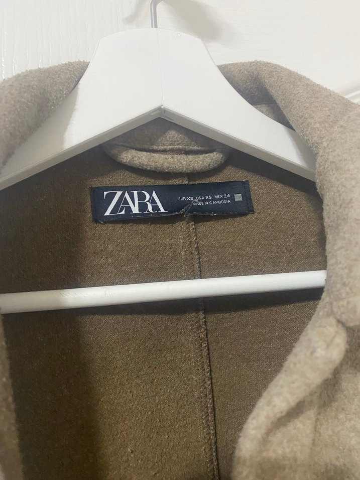 Düğmeli Bej Kadın ceket - Görsel 4