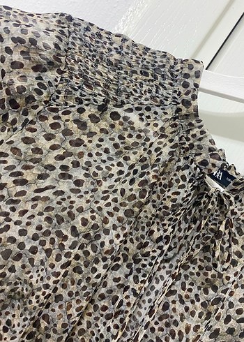 Zara şifon mini elbise - Görsel 8