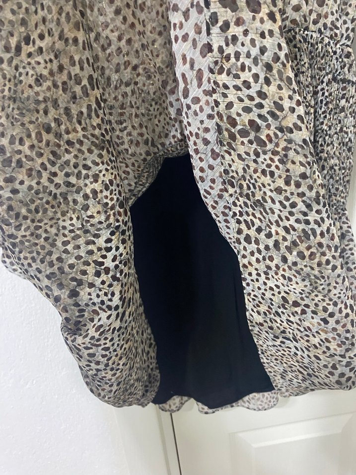 Zara şifon mini elbise - Görsel 4