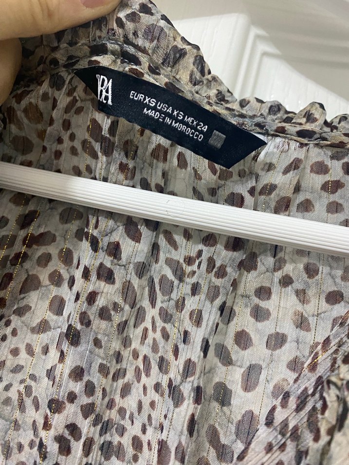 Zara şifon mini elbise - Görsel 3