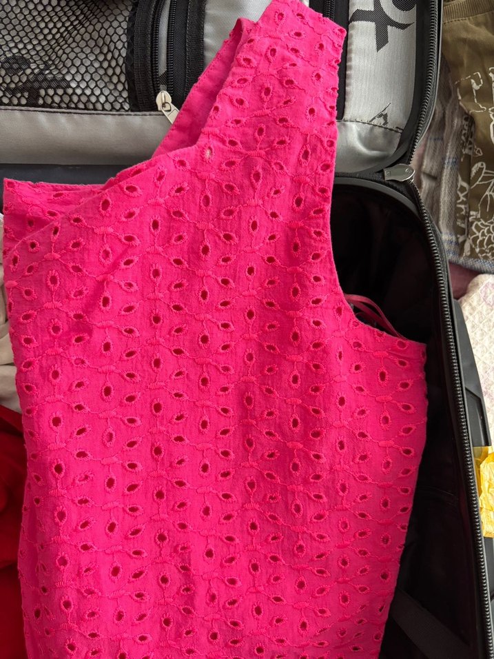 Pembe Dantel Detaylı Crop Tişört - Görsel 3