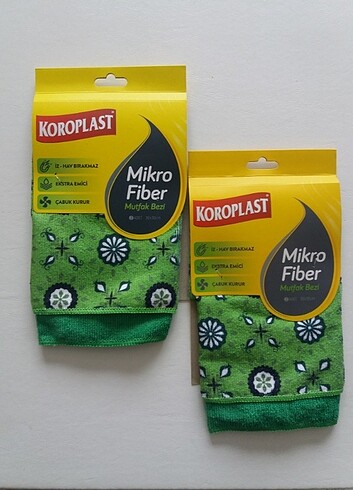 Koroplast 2'li mikro fiber temizlik bezi 