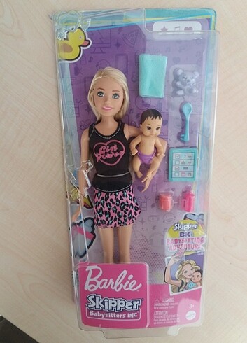 Beden BARBİE BEBEK bakıcısı ve aksesuarları SET