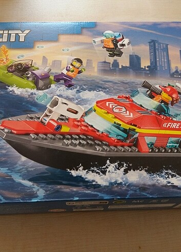 L’Agent LEGO city rıhtım yangını kurtarma operasyonu SET