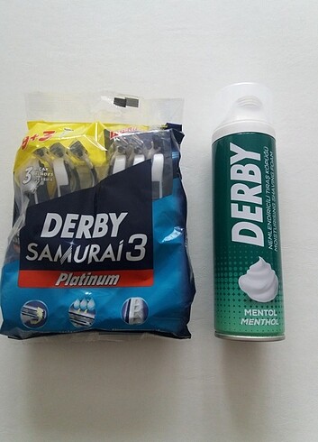 Derby samurai 3 platinum traş bıçağı ve traş köpüğü - Görsel 2