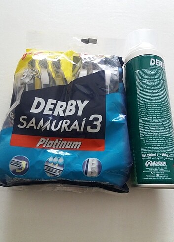 Derby samurai 3 platinum traş bıçağı ve traş köpüğü - Görsel 4