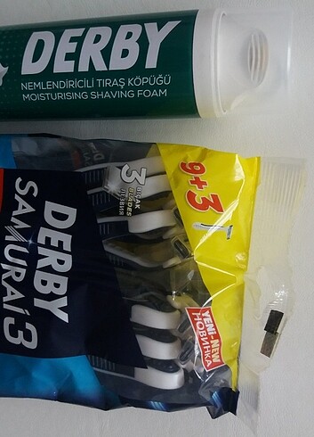 Derby samurai 3 platinum traş bıçağı ve traş köpüğü - Görsel 5