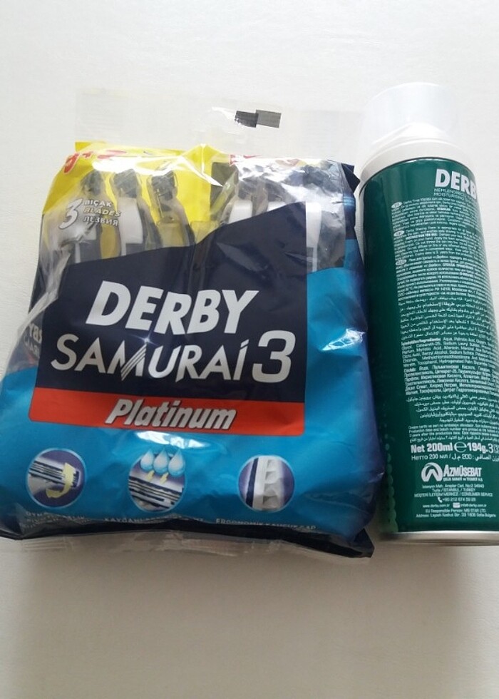 Derby samurai 3 platinum traş bıçağı ve traş köpüğü - Görsel 4