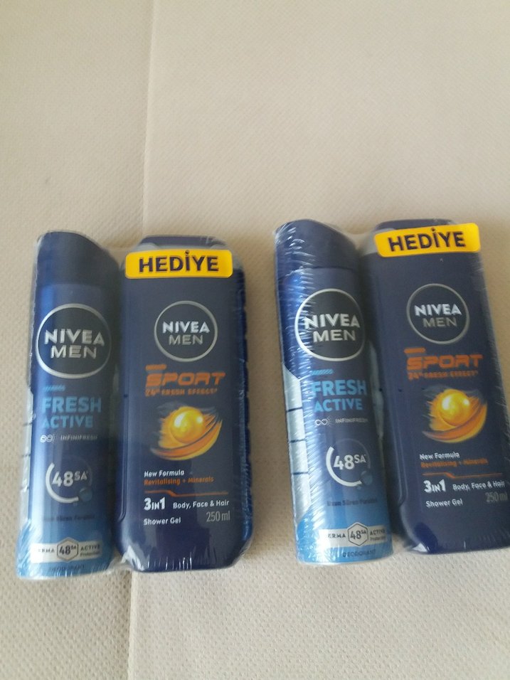 Nivea Men Fresh Active ve Sport 3'ü 1 Arada 4 lü SET - Görsel 2