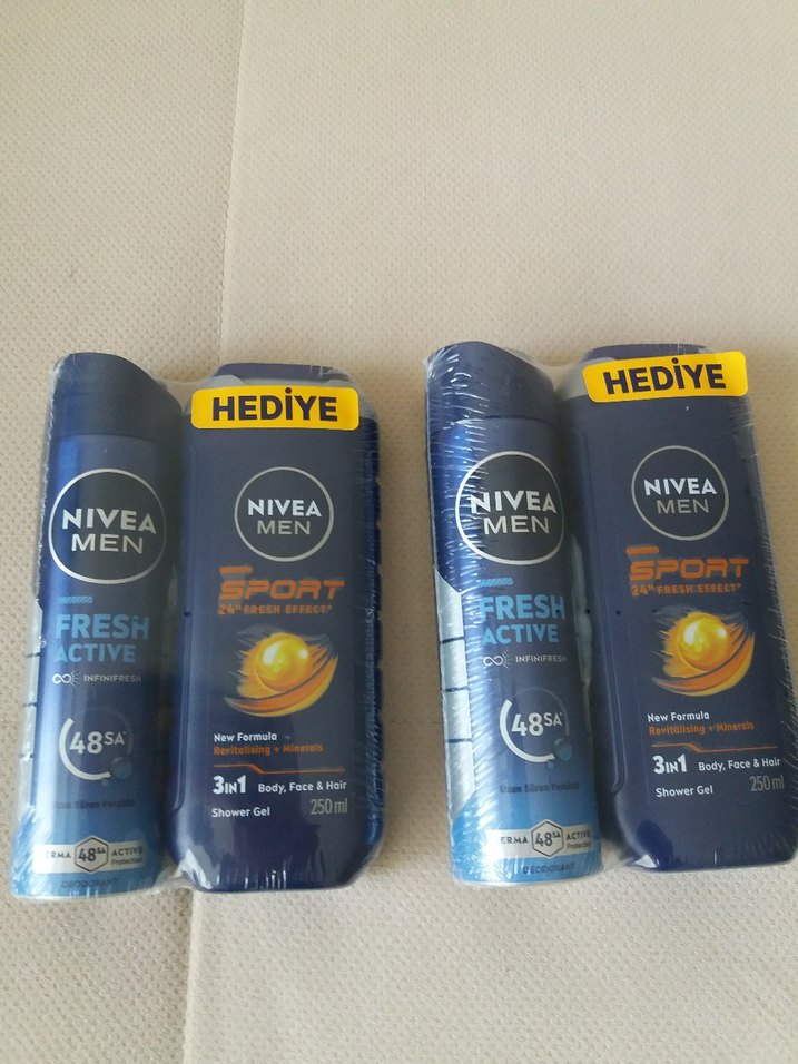 Nivea Men Fresh Active ve Sport 3'ü 1 Arada 4 lü SET - Görsel 3