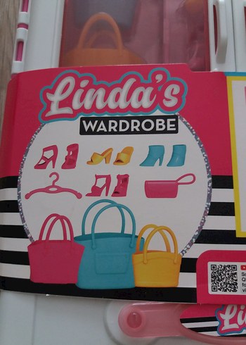 Linda's Pembe Oyuncak Gardırop ve aksesuarları SET - Görsel 4