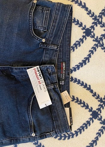 Erkek Koton Jeans 30-30 Beden Lacivert Straight Fit-Mark Model - Görsel 3
