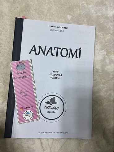 Auzef cocuk gelisimi anatomi ozet not copy yayinlari