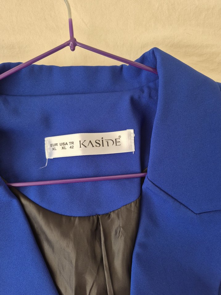 Düğmeli Kısa Lacivert Kadın Blazer Ceket - Görsel 3