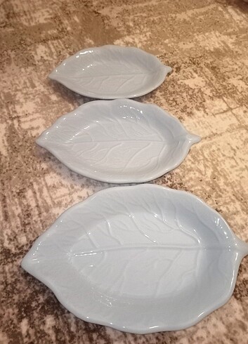  Beden Üçlü yaprak modelli salata tabağı