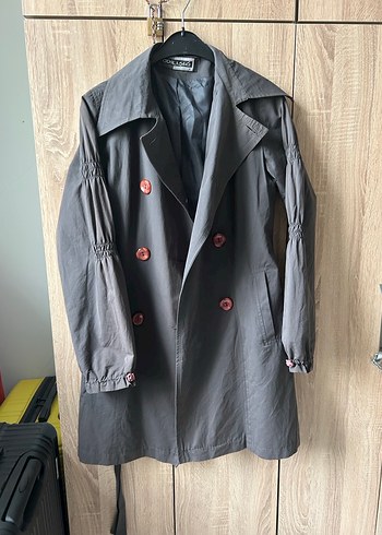 Gri Trençkot - Görsel 2