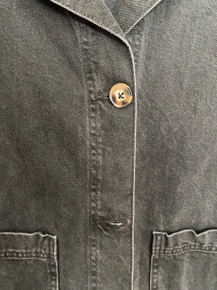 Siyah Kadın Denim Ceket - Görsel 5