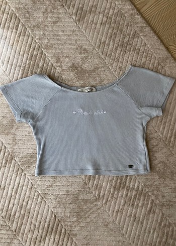 Bebek Mavisi Crop Top